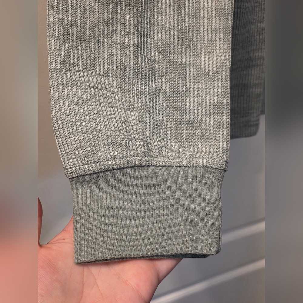 NWT Goodfellow & Co. Men's Long Sleeve Textured Henley T-Shirt - Sage Green M - Picture 5 of 6